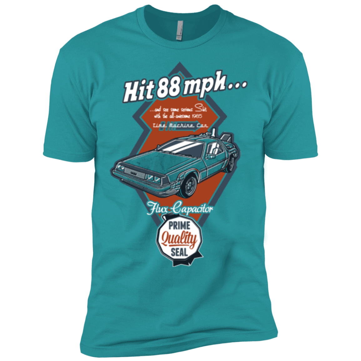 T-Shirts Tahiti Blue / X-Small Time Machine Car Men's Premium T-Shirt