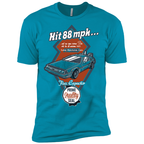 T-Shirts Turquoise / X-Small Time Machine Car Men's Premium T-Shirt