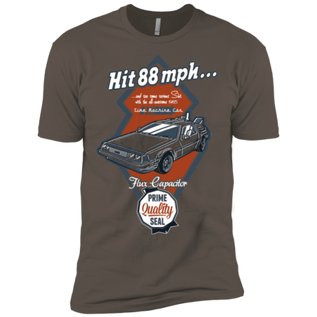 T-Shirts Warm Grey / X-Small Time Machine Car Men's Premium T-Shirt