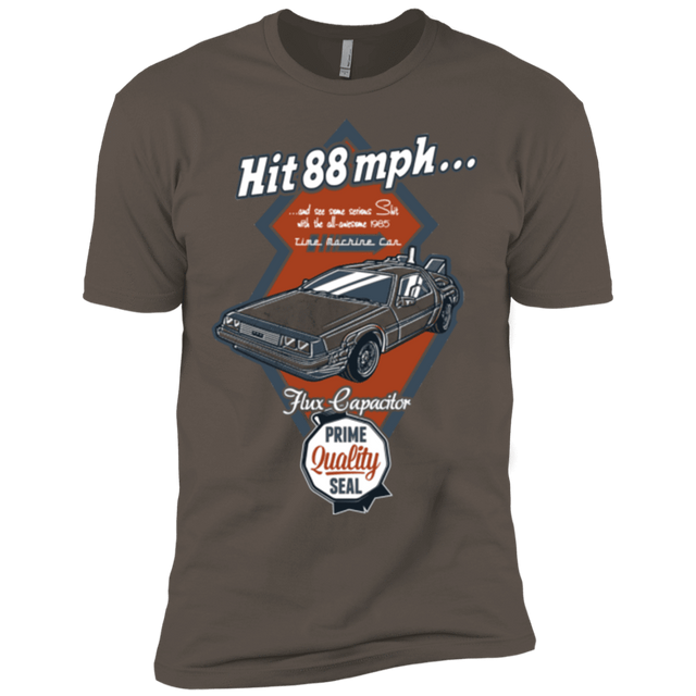 T-Shirts Warm Grey / X-Small Time Machine Car Men's Premium T-Shirt