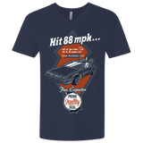 T-Shirts Midnight Navy / X-Small Time Machine Car Men's Premium V-Neck