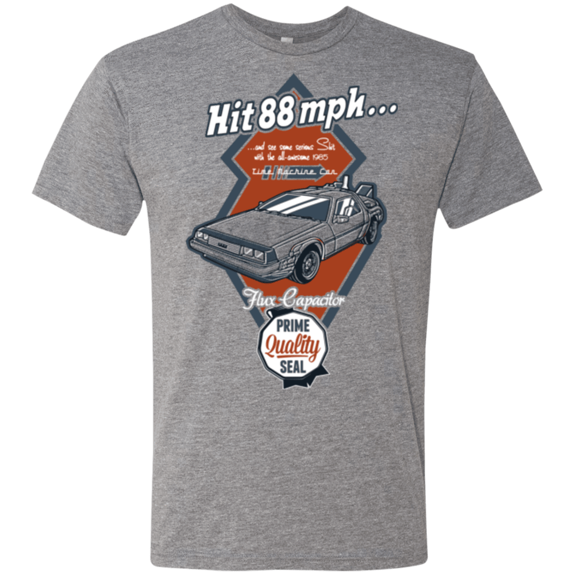 T-Shirts Premium Heather / Small Time Machine Car Men's Triblend T-Shirt