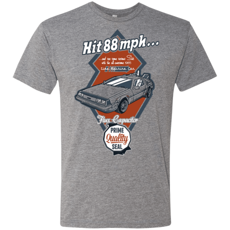 T-Shirts Premium Heather / Small Time Machine Car Men's Triblend T-Shirt