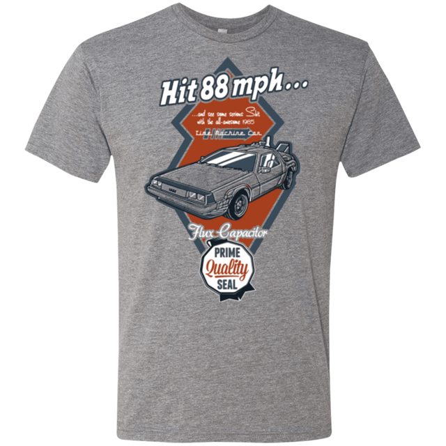 T-Shirts Premium Heather / Small Time Machine Car Men's Triblend T-Shirt