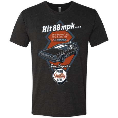 T-Shirts Vintage Black / Small Time Machine Car Men's Triblend T-Shirt