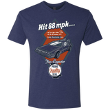 T-Shirts Vintage Navy / Small Time Machine Car Men's Triblend T-Shirt