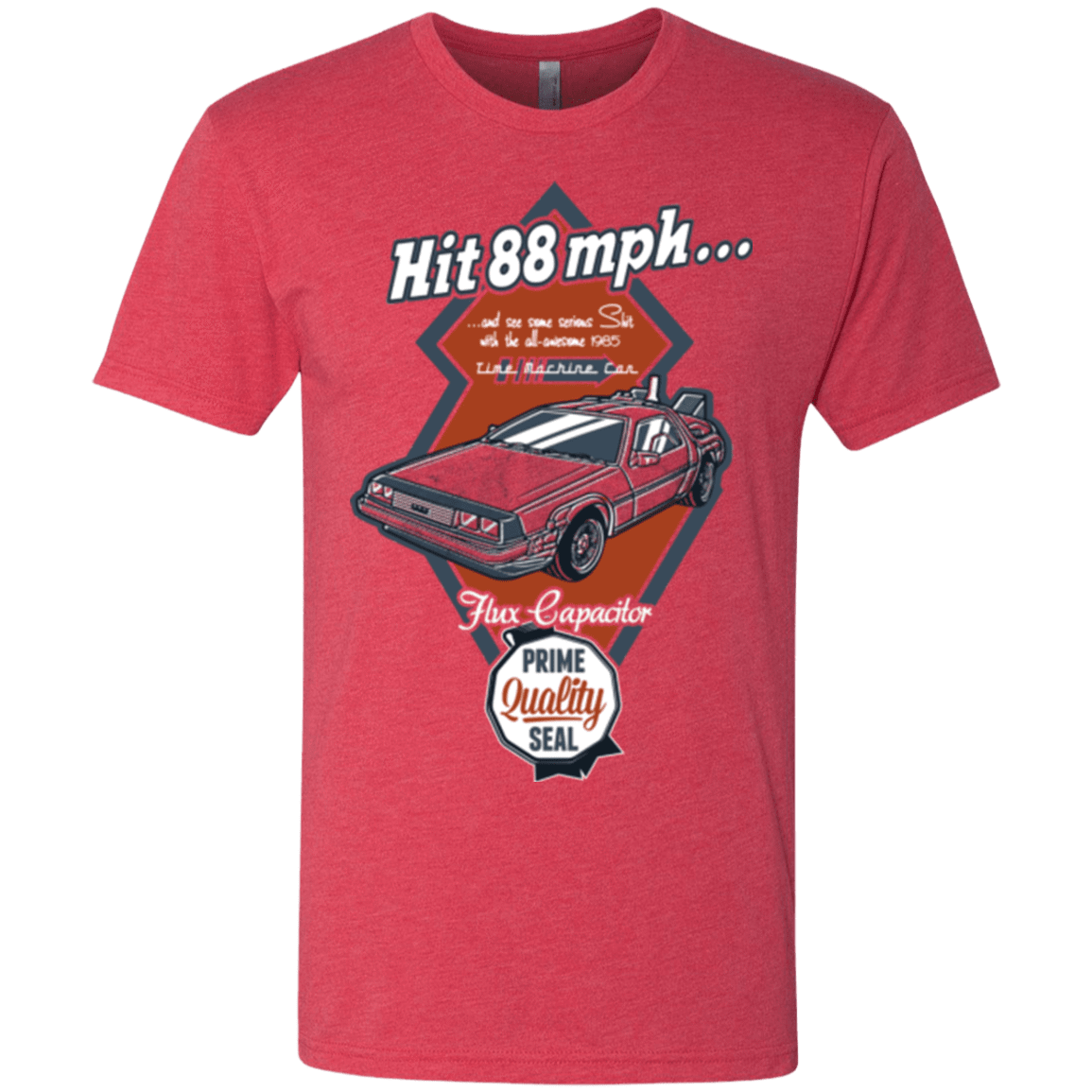 T-Shirts Vintage Red / Small Time Machine Car Men's Triblend T-Shirt