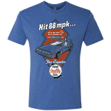 T-Shirts Vintage Royal / Small Time Machine Car Men's Triblend T-Shirt