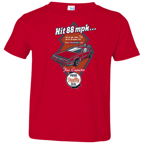 T-Shirts Red / 2T Time Machine Car Toddler Premium T-Shirt