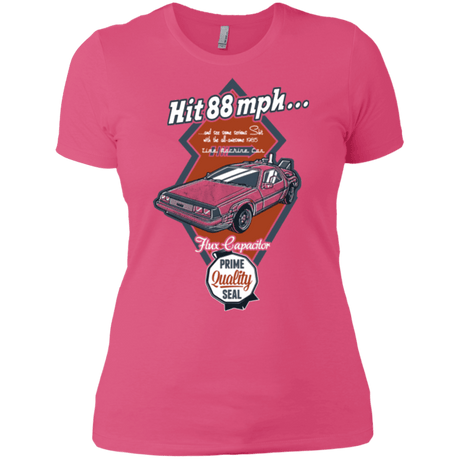 T-Shirts Hot Pink / X-Small Time Machine Car Women's Premium T-Shirt