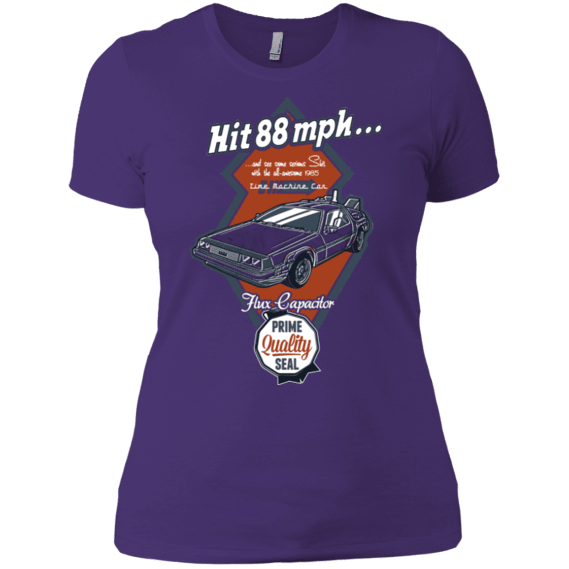 T-Shirts Purple / X-Small Time Machine Car Women's Premium T-Shirt