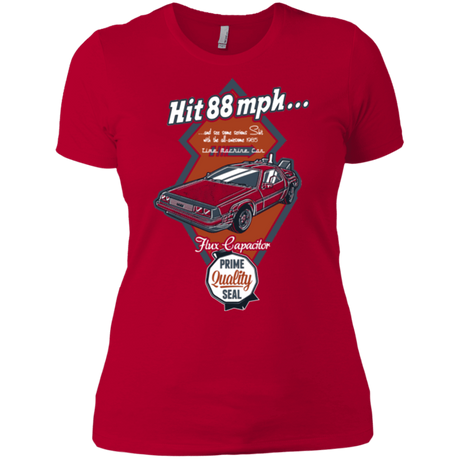 T-Shirts Red / X-Small Time Machine Car Women's Premium T-Shirt