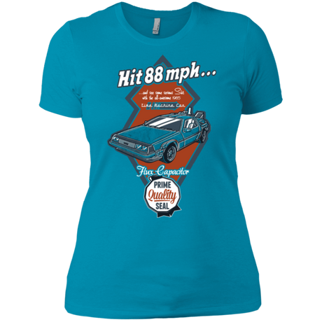 T-Shirts Turquoise / X-Small Time Machine Car Women's Premium T-Shirt