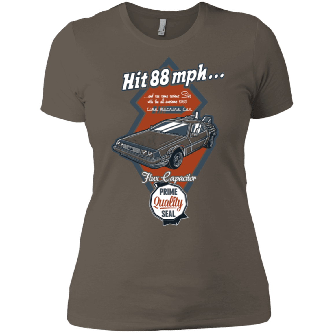 T-Shirts Warm Grey / X-Small Time Machine Car Women's Premium T-Shirt