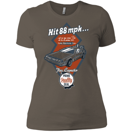 T-Shirts Warm Grey / X-Small Time Machine Car Women's Premium T-Shirt