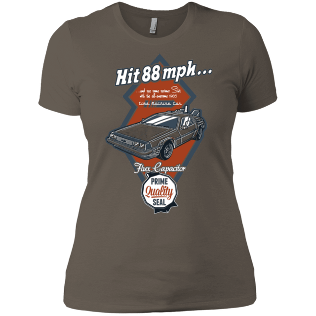T-Shirts Warm Grey / X-Small Time Machine Car Women's Premium T-Shirt