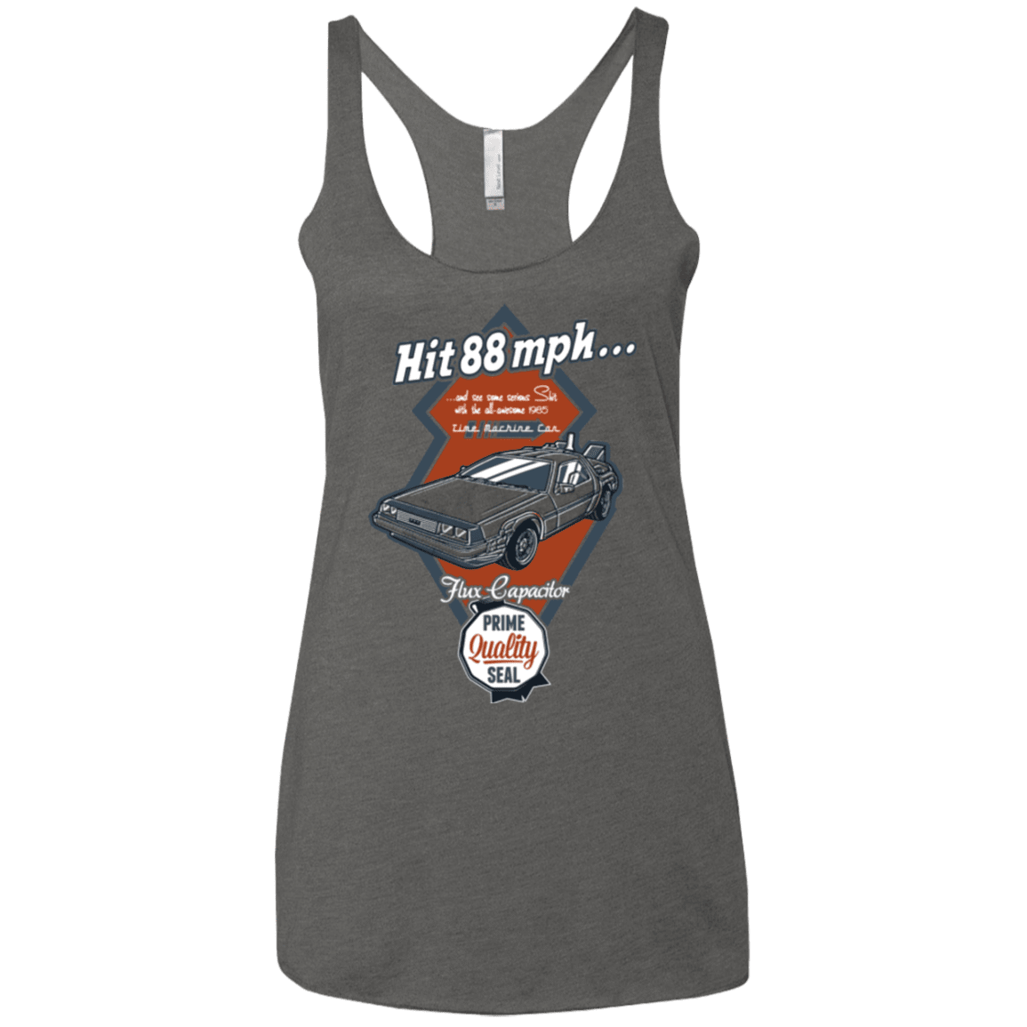 T-Shirts Premium Heather / X-Small Time Machine Car Women's Triblend Racerback Tank