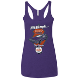 T-Shirts Purple / X-Small Time Machine Car Women's Triblend Racerback Tank