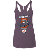 T-Shirts Vintage Purple / X-Small Time Machine Car Women's Triblend Racerback Tank