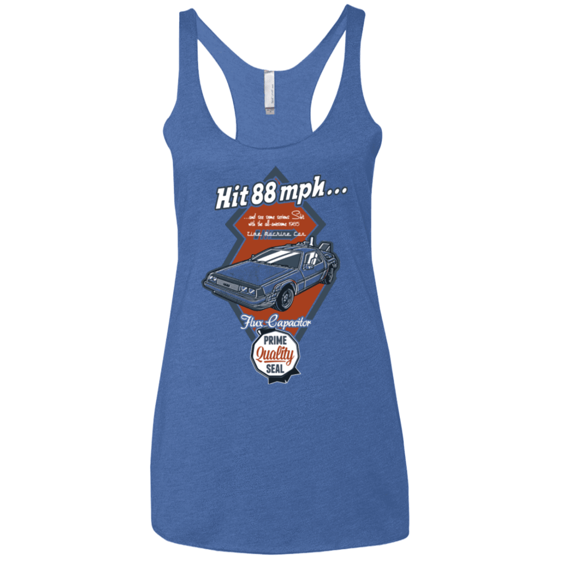T-Shirts Vintage Royal / X-Small Time Machine Car Women's Triblend Racerback Tank