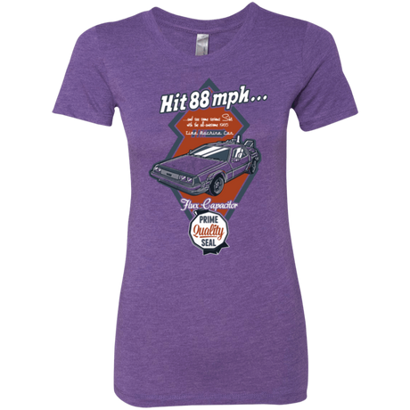 T-Shirts Purple Rush / Small Time Machine Car Women's Triblend T-Shirt