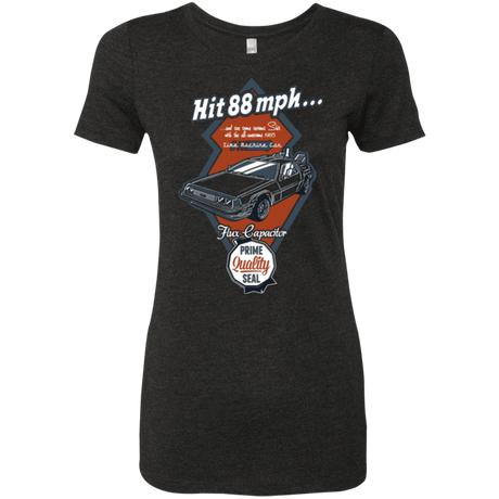 T-Shirts Vintage Black / Small Time Machine Car Women's Triblend T-Shirt
