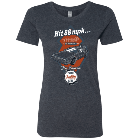 T-Shirts Vintage Navy / Small Time Machine Car Women's Triblend T-Shirt