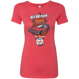T-Shirts Vintage Red / Small Time Machine Car Women's Triblend T-Shirt