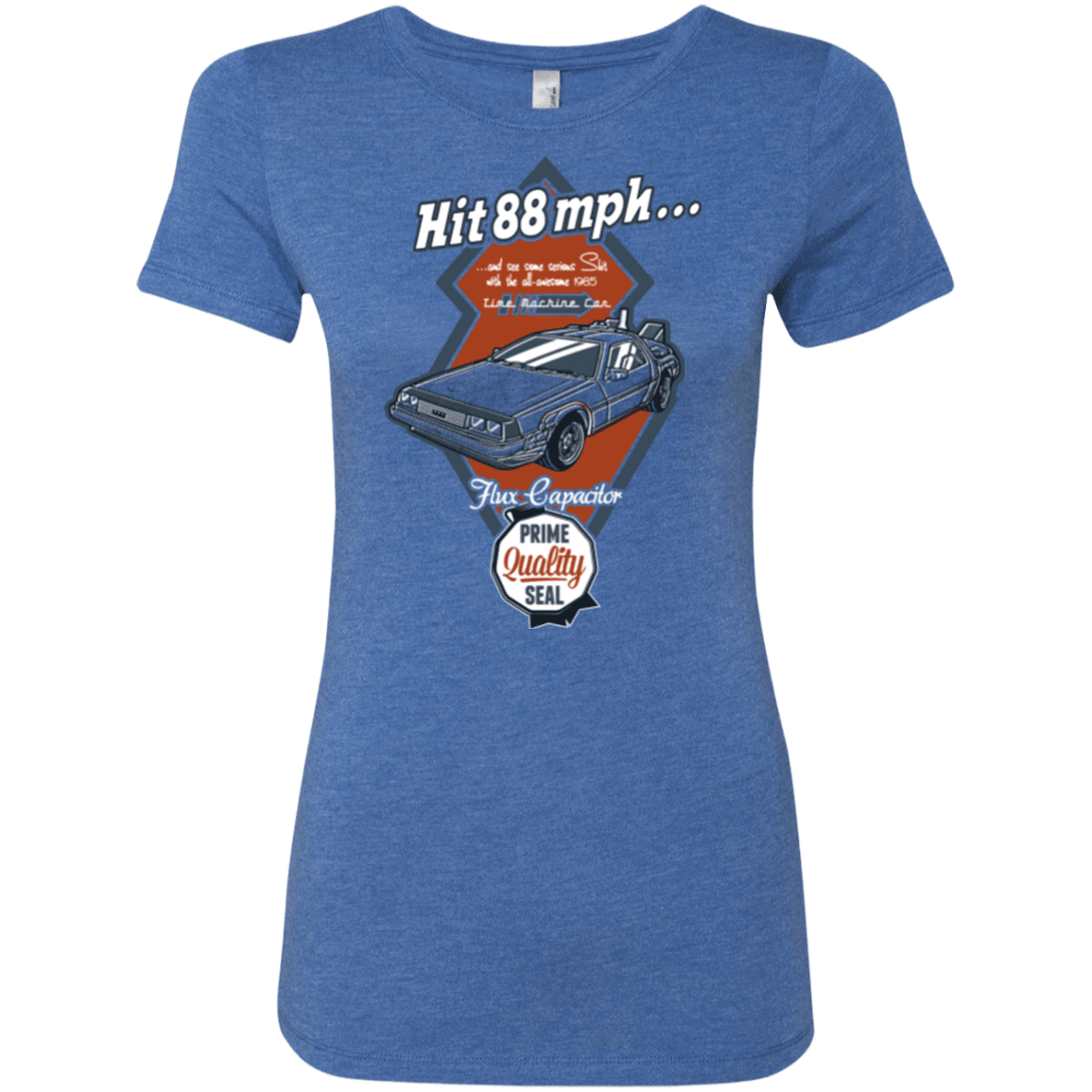 T-Shirts Vintage Royal / Small Time Machine Car Women's Triblend T-Shirt