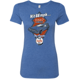 T-Shirts Vintage Royal / Small Time Machine Car Women's Triblend T-Shirt