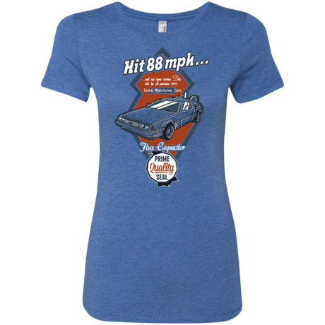 T-Shirts Vintage Royal / Small Time Machine Car Women's Triblend T-Shirt