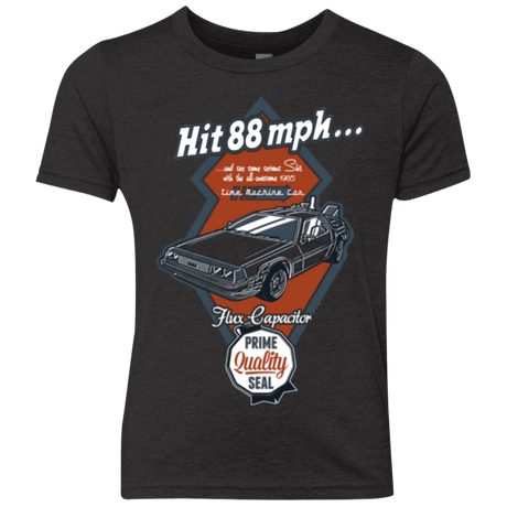 T-Shirts Vintage Black / YXS Time Machine Car Youth Triblend T-Shirt