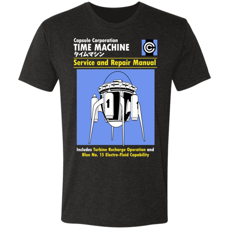 T-Shirts Vintage Black / S Time Machine Manual Men's Triblend T-Shirt