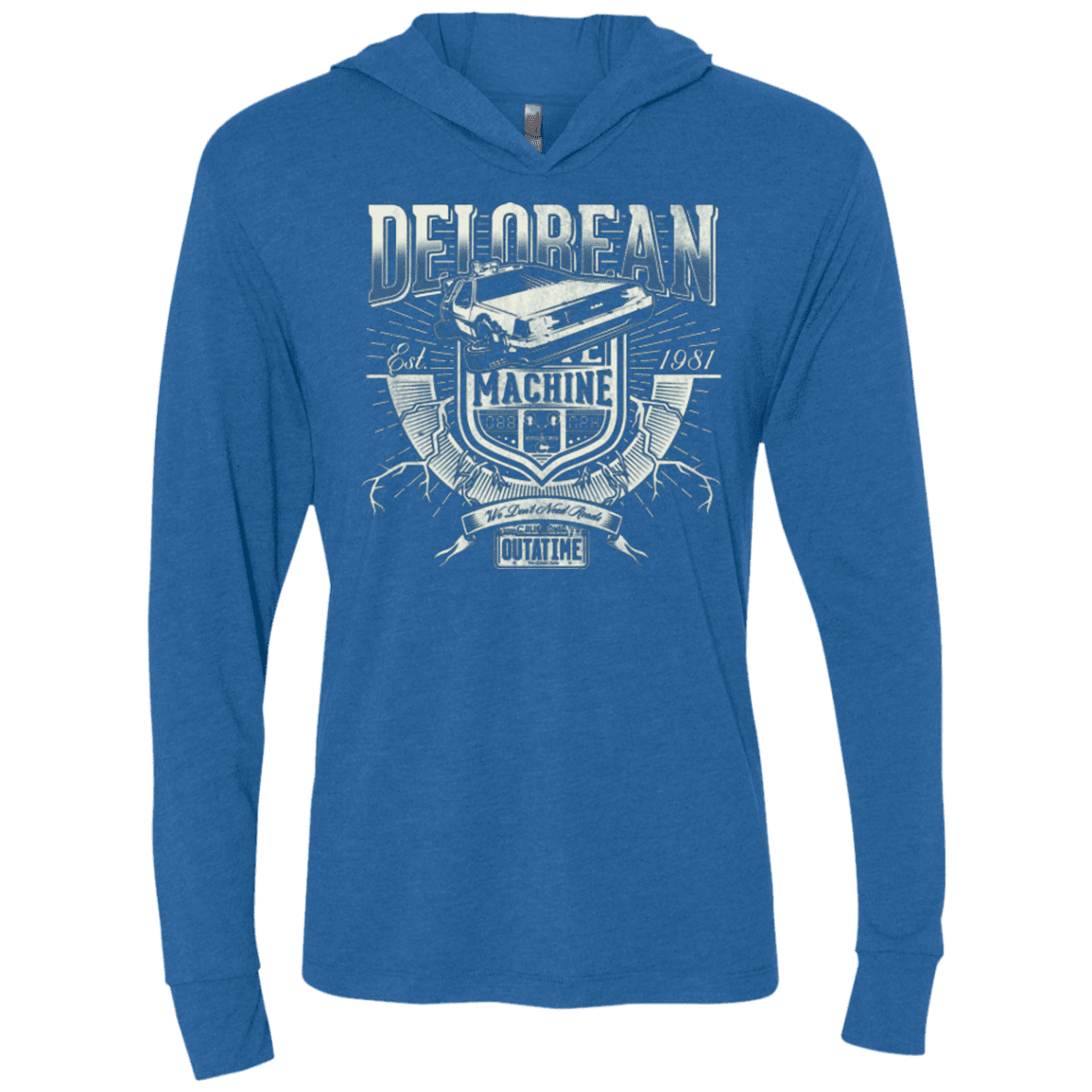 T-Shirts Vintage Royal / X-Small Time Machine Triblend Long Sleeve Hoodie Tee