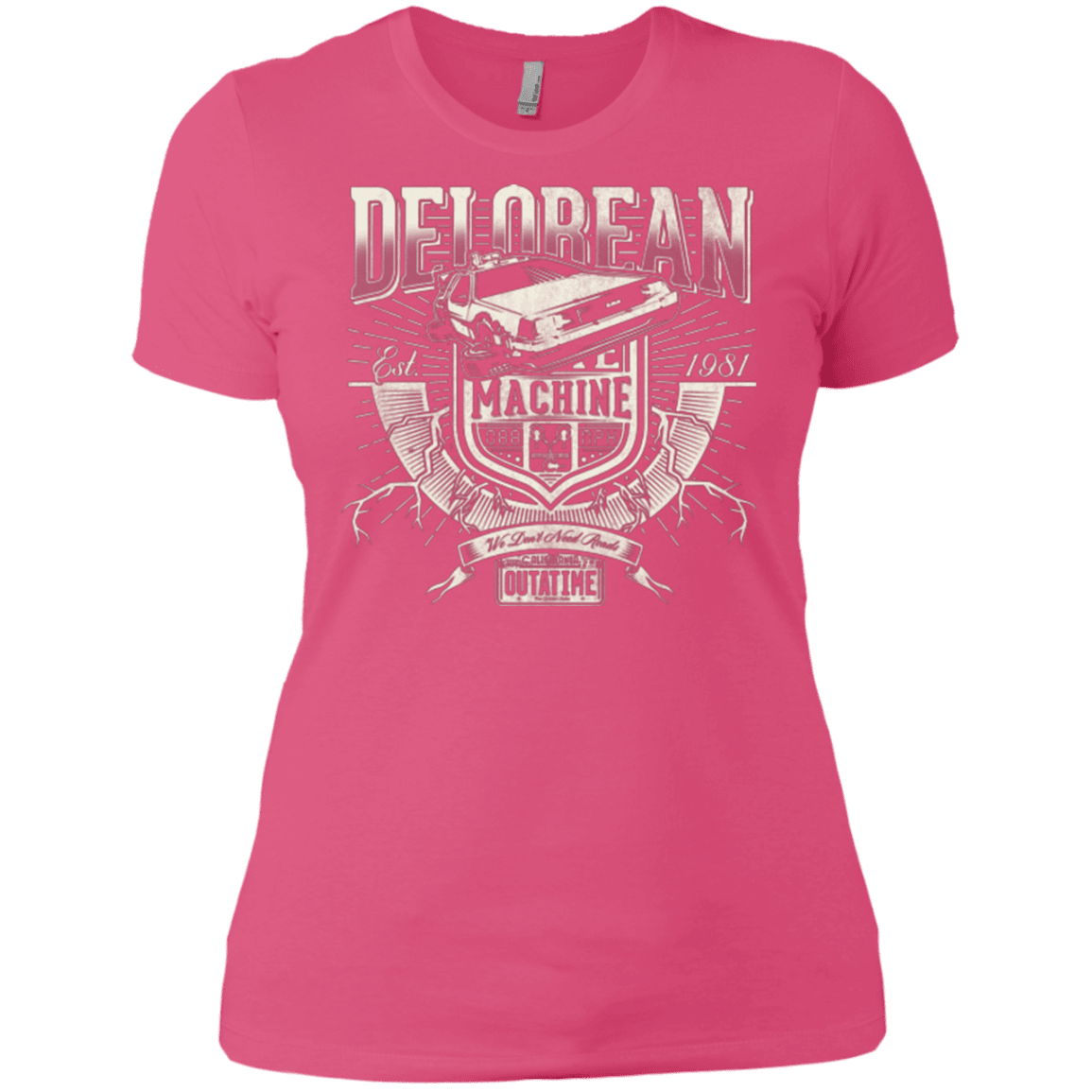 T-Shirts Hot Pink / X-Small Time Machine Women's Premium T-Shirt
