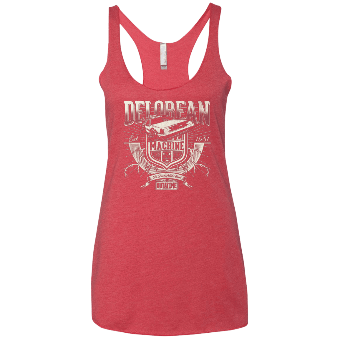T-Shirts Vintage Red / X-Small Time Machine Women's Triblend Racerback Tank