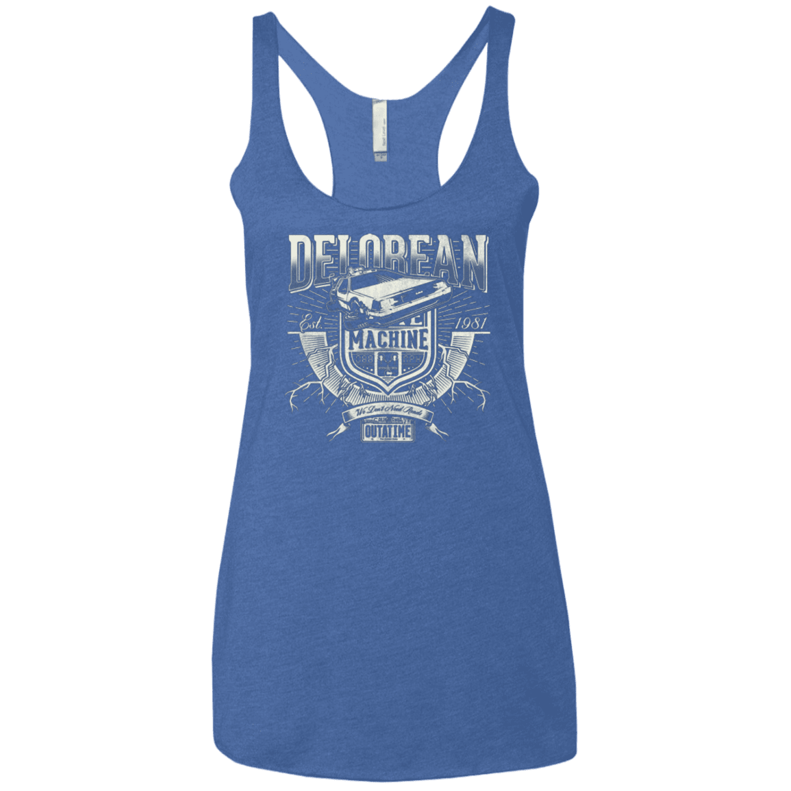 T-Shirts Vintage Royal / X-Small Time Machine Women's Triblend Racerback Tank