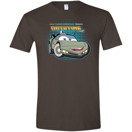 T-Shirts Dark Chocolate / S Time McQueen Men's Semi-Fitted Softstyle