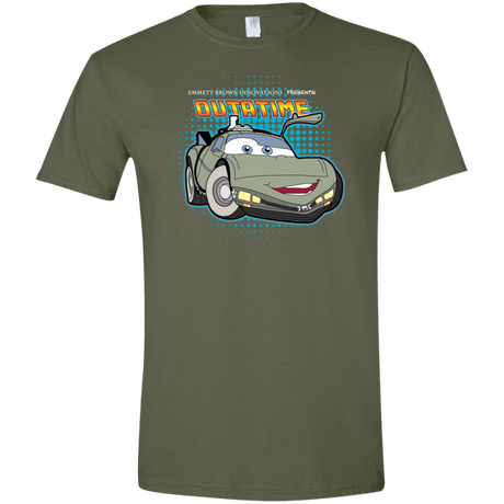 T-Shirts Military Green / S Time McQueen Men's Semi-Fitted Softstyle