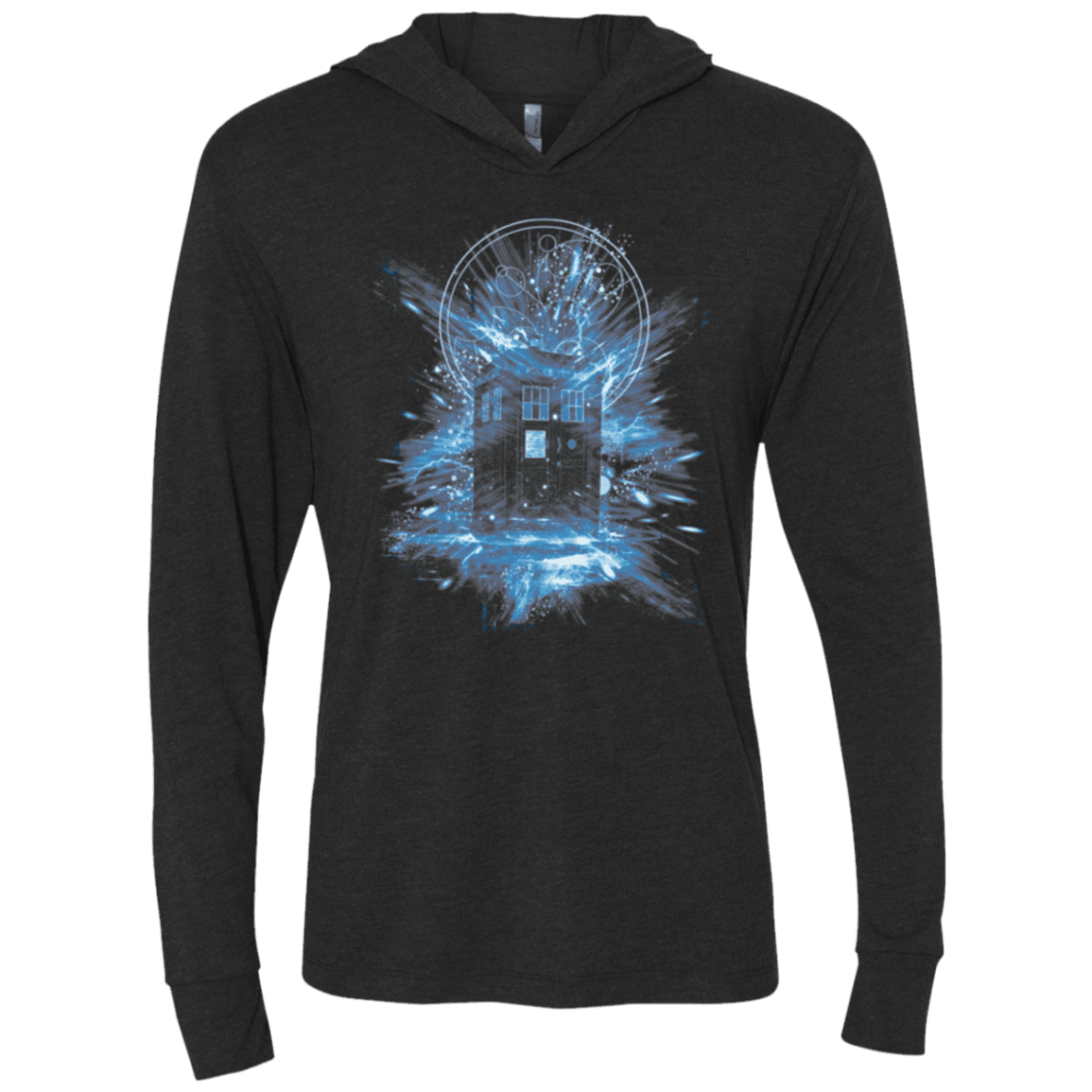 T-Shirts Vintage Black / X-Small Time Storm Triblend Long Sleeve Hoodie Tee