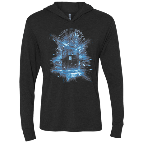 T-Shirts Vintage Black / X-Small Time Storm Triblend Long Sleeve Hoodie Tee