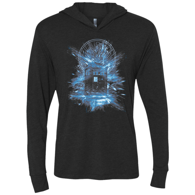 T-Shirts Vintage Black / X-Small Time Storm Triblend Long Sleeve Hoodie Tee