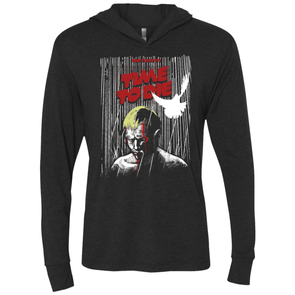 T-Shirts Vintage Black / X-Small Time to die Triblend Long Sleeve Hoodie Tee