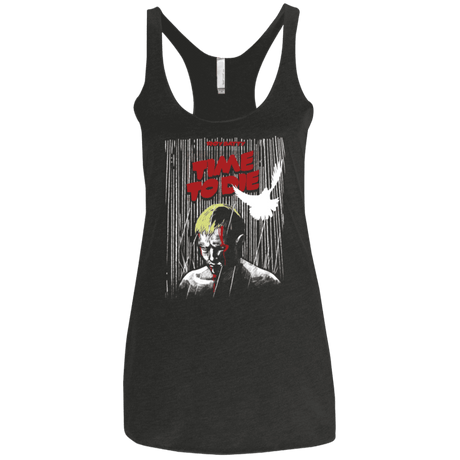 T-Shirts Vintage Black / X-Small Time to die Women's Triblend Racerback Tank