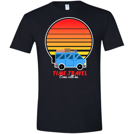 T-Shirts Black / X-Small Time to Travel Men's Semi-Fitted Softstyle