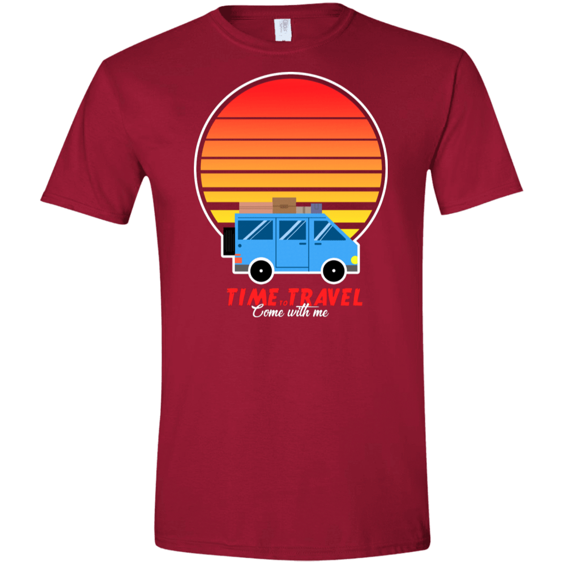 T-Shirts Cardinal Red / S Time to Travel Men's Semi-Fitted Softstyle