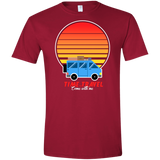 T-Shirts Cardinal Red / S Time to Travel Men's Semi-Fitted Softstyle