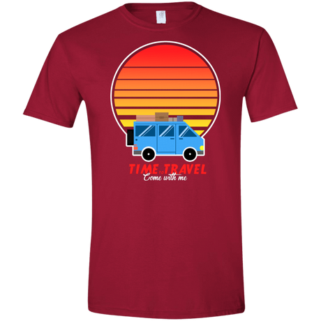 T-Shirts Cardinal Red / S Time to Travel Men's Semi-Fitted Softstyle