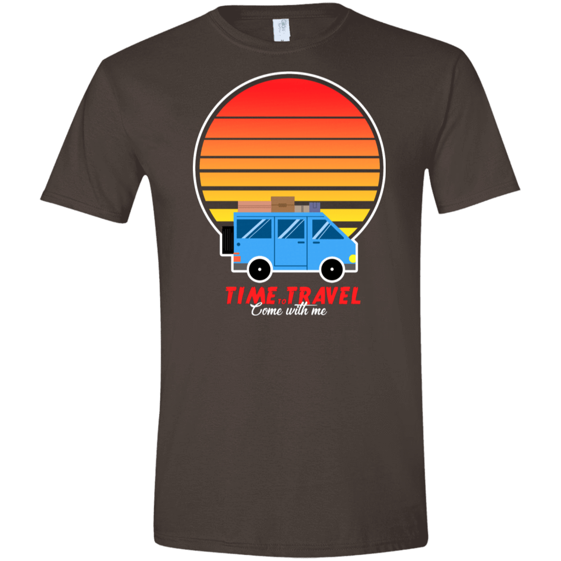 T-Shirts Dark Chocolate / S Time to Travel Men's Semi-Fitted Softstyle