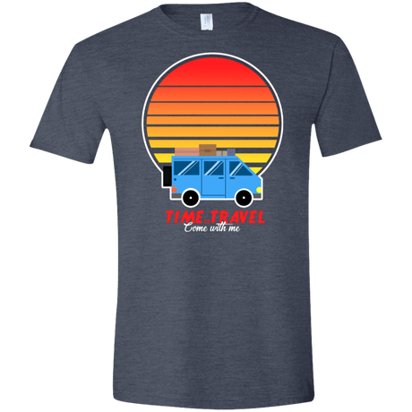 T-Shirts Heather Navy / S Time to Travel Men's Semi-Fitted Softstyle
